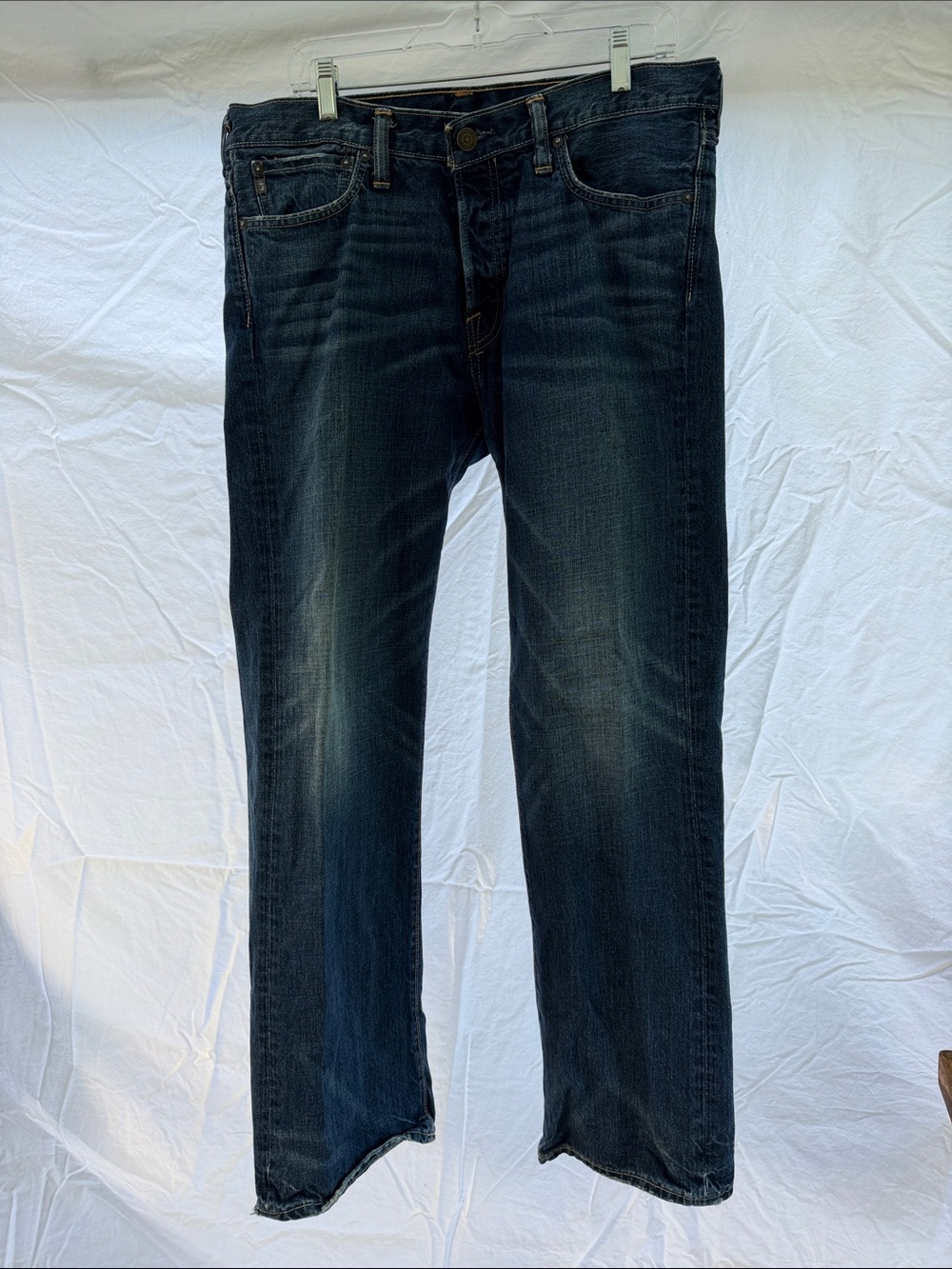 Abercrombie & Fitch Men's Kilburn Low-Rise Boot Buttonfly Jeans 33X32